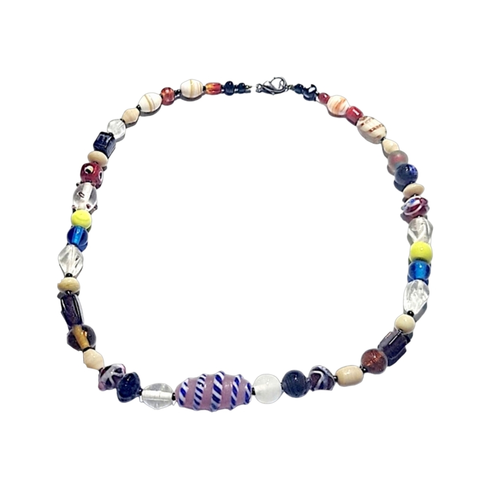 Multicolor Glass Beads Handmade Necklace. NWOT